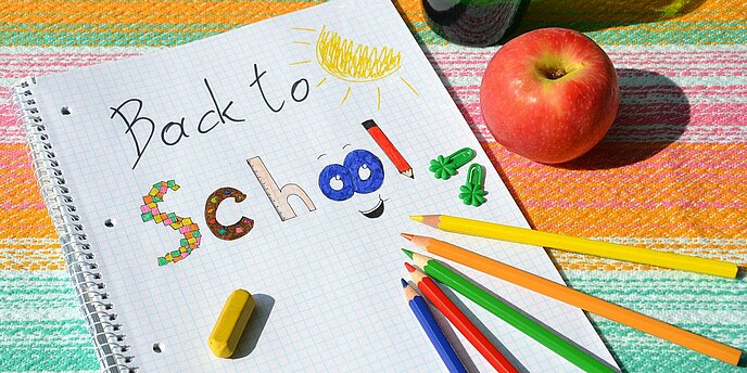 Schreibblock mit "Back to School"